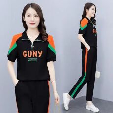 批发休闲运动套<b class='q'>装</b>女2026夏季新款字母印花洋气百搭显瘦卫衣长裤