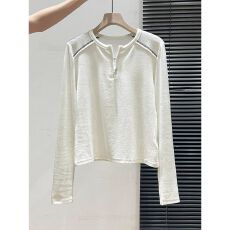 批发【官图 雪花羊绒250克】修身内搭半拉链长袖t恤春<b class='q'>秋</b>季打底衫衣