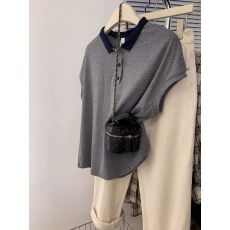 批发【原版面料】特大码300斤翻领polo衫女2026夏季新款短袖体恤上衣