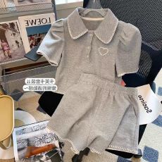 批发2026休闲<b class='q'>时尚</b>套装夏季新款时髦洋气<b class='q'>运动服</b>短裤两件套短款女装