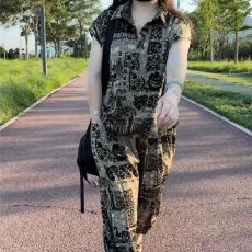 批发夏季新款2026套装气质印花洋气减龄上衣显瘦休闲两件套妈妈<b class='q'>时尚</b>