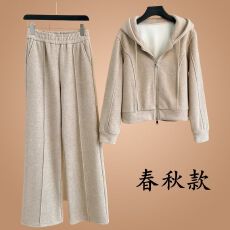 批发休闲运动服套装女2026春季新款宽松显瘦连帽卫衣直筒<b class='q'>裤</b>显瘦两件套