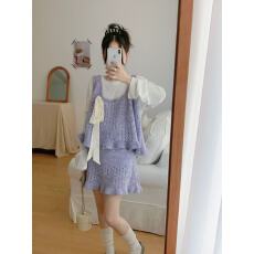 批发春日刚需！软fufu针织套装，叠穿单穿都好看