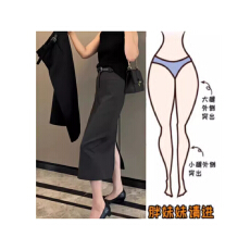 批发格洛森梨型身材时尚设计感显瘦气质百搭洋气直筒半身裙