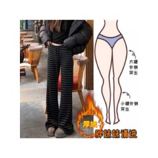 批发格洛森高腰显瘦直筒长裤时尚百搭修身条纹休闲裤