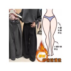 批发格洛森高腰显瘦加绒加厚时尚保暖宽松百搭阔腿休闲长裤