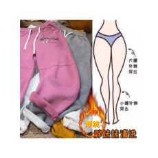 批发格洛森梨型身材高腰显瘦休闲裤加绒加厚宽松百搭阔腿卫裤