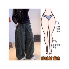 批发格洛森梨型身材高腰显瘦洋气时尚宽松百搭复古<b class='q'>碎花</b>休闲<b class='q'>裤</b>