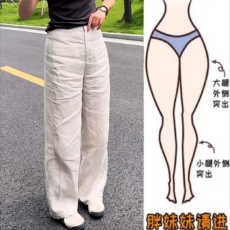 批发格洛森夏季梨型身材高腰显瘦气质减龄薄款洋气百搭直筒休闲裤