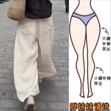 批发格洛森夏季时尚小个子高腰显瘦阔腿<b class='q'>裤</b><b class='q'>百搭</b>洋气九分休闲<b class='q'>裤</b>