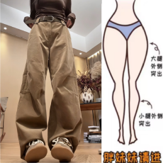 批发格洛森<b class='q'>秋</b>季新款梨型身材高腰显瘦时尚百搭复古阔腿灯芯绒休闲长裤