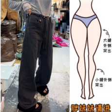 批发格洛森<b class='q'>秋</b>季新款梨型身材高腰显瘦抽绳弯刀裤洋气百搭时尚休闲卫裤