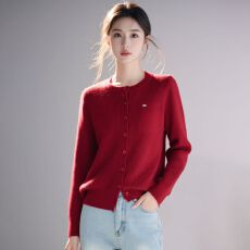 批发实拍~圆领长袖<b class='q'>针织</b><b class='q'>开衫</b>2026早春新款宽松显瘦气质外套高级感毛衣