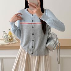 实拍~半高领木耳边长袖针织衫女2026新款修身显瘦内搭打底毛衣ins