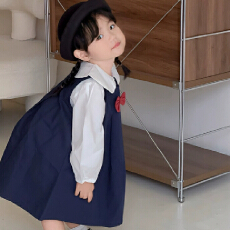 批发<b class='q'>女童</b>连<b class='q'>衣裙</b>套春秋季2025新款小女孩宝宝森系早秋穿搭儿童秋装裙子