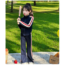 批发66公主<b class='q'>童装</b>女童套装春秋季2025新款儿童运动外套休闲裤子两件套