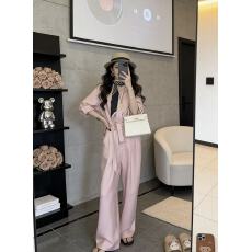 批发春季新款时尚<b class='q'>亚麻</b>连体衣裤女神范V领收腰显瘦阔腿裤女小众设计潮