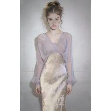 批发女神2026新款假两件<b class='q'>提花</b>缎面高腰斜裁<b class='q'>连衣裙</b>女小众时尚气质显瘦