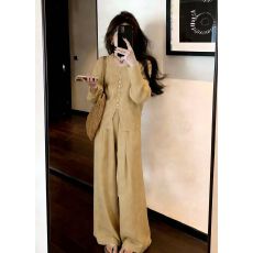 国色芳华新中式套装女衬衫吊带裤装国风三件套小众设计高级感