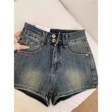 批发牛仔短裤女高腰2025新款夏季韩版宽松阔腿显瘦网红<b class='q'>热裤</b>潮ins外穿