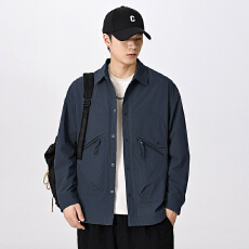 批发<b class='q'>日系</b><b class='q'>复古</b>工装夹克男春秋款潮牌宽松休闲外套2025新款翻领衣