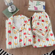 批发【实拍】空气<b class='q'>棉</b>  少女甜美苹果香蕉<b class='q'>睡衣</b>女秋冬保暖加厚家居服