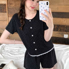 批发网图 莫代尔 韩系ins甜美碎花<b class='q'>蕾丝</b>睡衣女夏季2026新款