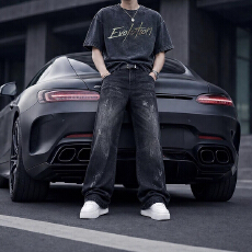 批发舒适直筒牛仔裤男女春秋季美式裤子潮牌复古休闲裤