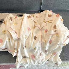 批发夏季网红新款云朵棉短袖睡衣少女可爱<b class='q'>甜美</b>卡通睡衣短裤家居服套装