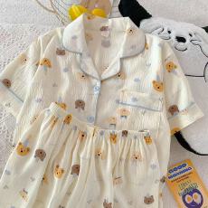 批发夏季网红新款云朵棉短袖睡衣少女可爱<b class='q'>甜美</b>卡通睡衣短裤家居服套装