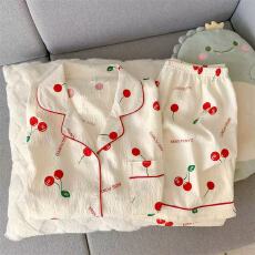 批发夏季网红新款云朵棉短袖睡衣少女可爱<b class='q'>甜美</b>卡通睡衣短裤家居服套装