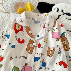 批发夏季网红新款云朵棉短袖睡衣少女可爱<b class='q'>甜美</b>卡通睡衣短裤家居服套装