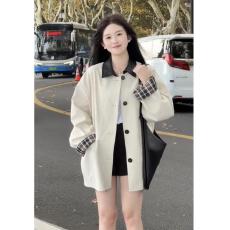 批发原版面料<b class='q'>风衣外套</b>女2025秋季新款高级感韩系外套