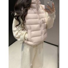 批发韩版立领排骨棉服<b class='q'>马甲女</b>2025年秋冬时尚爆款宽松超好看短款外套潮