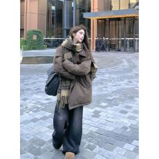 批发2025冬季新款时尚保暖加厚休闲<b class='q'>外套</b><b class='q'>韩版</b>潮流宽松棉服棉衣上衣女装