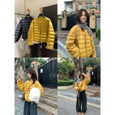 批发排骨棉服女款2025年冬季新款<b class='q'>时尚</b>百搭<b class='q'>休闲</b>短款圆领通勤风外套潮