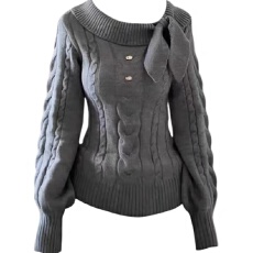 批发Mew绵绵猫 原创古早感萌萌兔耳领收腰修身<b class='q'>毛衣</b>