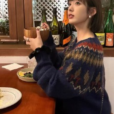 批发东大门新款慵懒风内搭打底衫<b class='q'>日系</b>复古高级感黑色印花套头毛衣女