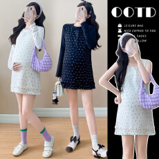 批发实拍 孕妇装2026<b class='q'>春</b>季新款碎花背心裙可叠穿打底衫