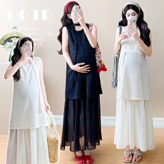 批发<b class='q'>实拍</b> <b class='q'>孕妇装</b>夏季法式气质显瘦亮片连衣裙