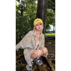 批发别致<b class='q'>上衣</b>设计感女装小众法式春装衬衣开衫2026年新款格子衬衫<b class='q'>外套</b>