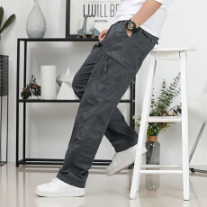 批发A男纯棉休闲裤男士春<b class='q'>夏</b>季宽松休闲长裤潮牌工装裤休闲裤