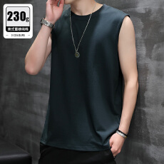 批发派丹图230g重磅纯棉背心男夏季宽肩宽松无袖t恤坎肩外穿<b class='q'>汗衫</b>