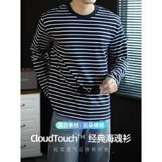 批发秋季新款条纹圆领<b class='q'>T</b><b class='q'>恤</b>