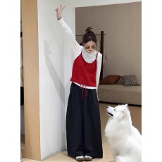 批发早秋超火时尚针织<b class='q'>马甲</b>套装女2025新款春秋季独特超好看上衣两件套