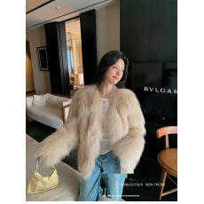 批发2025秋冬新款<b class='q'>海宁</b>皮草外套女环保狐狸毛加厚毛毛大衣显瘦小个子