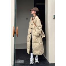批发羽绒服女长款2025冬季新款韩版单排扣宽松加厚棉衣ins外套棉服潮