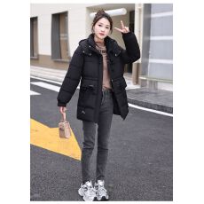 批发新款羽绒棉服女2025冬收腰时尚中长款棉衣高级感保暖加厚棉袄外套