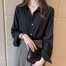 批发大码女装2026春秋新款宽松雪纺白<b class='q'>衬衫</b>女职业长袖时尚韩货<b class='q'>衬衣</b>上衣
