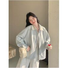 批发独特超好看<b class='q'>春</b>秋外套女2026新款小个子翻领字母刺绣麂皮绒夹克上衣